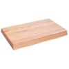 Tablero Mesa Madera Tratada Borde Natural Marrón 60x40x(2-6) Cm