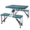 Set Mesa Plegable De Camping Y 4 Taburetes Aluminio Verde Claro