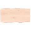 Tablero De Mesa Madera Maciza Borde Natural 80x40x(2-6) Cm