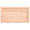 Tablero De Mesa Madera Maciza Borde Natural 80x40x(2-6) Cm