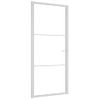 Puerta Interior Vidrio Egs Y Aluminio Blanco 93x201,5 Cm