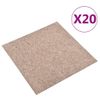 Baldosas De Suelo De Moqueta 20 Uds 5 M² 50x50 Cm Beige