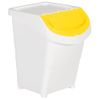 Cubos De Basura Apilables Con Tapa 3 Uds Pp Blanco 120 L