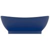 Lavabo Lujoso Con Rebosadero Cerámica Azul Oscuro 58,5x39cm