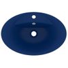 Lavabo Lujoso Con Rebosadero Cerámica Azul Oscuro 58,5x39cm