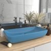 Lavabo De Lujo De Cerámica Rectangular Azul Claro Mate 71x38 Cm