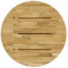 Superficie De Mesa Redonda Madera Maciza De Roble 23 Mm 500 Mm