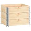 Collares De Caja De Pallet 3 Uds Madera Maciza De Pino 60x80 Cm