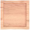 Tablero Mesa Madera Tratada Borde Natural Marrón 40x40x(2-4) Cm