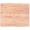 Tablero Mesa Madera Tratada Borde Natural Marrón 60x50x(2-4) Cm