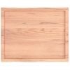 Tablero Mesa Madera Tratada Borde Natural Marrón 80x60x(2-6) Cm