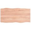 Tablero Mesa Madera Tratada Borde Natural Marrón 100x50x(2-6)cm