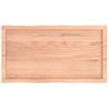 Tablero Mesa Madera Tratada Borde Natural Marrón 100x50x(2-6)cm