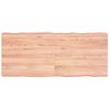 Tablero Mesa Madera Tratada Borde Natural Marrón 140x60x(2-6)cm