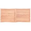 Tablero Mesa Madera Tratada Borde Natural Marrón 140x60x(2-6)cm