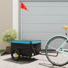 Remolque Para Bicicleta Hierro Negro Y Azul 30 Kg