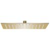 Cabezal Ducha Efecto Lluvia Acero Inox Cuadrado Dorado 30x20cm