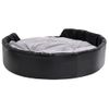 Cama Para Perros Felpa Y Cuero Sintético Negro Gris 99x89x21 Cm