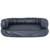 Cama Para Perros De Espuma Cuero Sintético Azul Oscuro 60x42 Cm