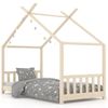 Estructura De Cama Infantil De Madera Maciza De Pino 70x140 Cm