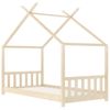 Estructura De Cama Infantil De Madera Maciza De Pino 70x140 Cm