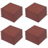 Losetas De Goma Protección De Caídas 24 Unidades 50x50x3cm Rojo