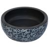 Lavabo Sobre Encimera Redondo Cerámica Negro Y Azul Φ41x14 Cm