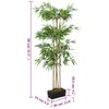 Árbol De Bambú Artificial Con 380 Hojas Verde 80 Cm