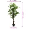 Ficus Artificial Con 378 Hojas Verde 80 Cm