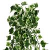 Plantas Artificiales Colgantes 12 Uds Verde Y Blanco 90 Cm