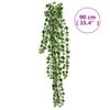 Plantas Artificiales Colgantes 12 Uds Verde Y Blanco 90 Cm