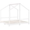 Estructura De Cama De Niños Madera De Pino Blanco 2x(80x160) Cm