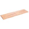 Tablero Mesa Madera Tratada Borde Natural Marrón 200x60x(2-4)cm