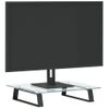 Soporte De Monitor Vidrio Templado Y Metal Negro 40x35x8 Cm