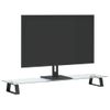 Soporte De Monitor Vidrio Templado Y Metal Negro 80x20x8 Cm