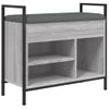 Banco Zapatero Madera De Ingeniería Gris Sonoma 65,5x32x57,5 Cm