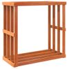 Soporte Leña De Exterior Madera Pino Marrón Cera 109x52x106 Cm