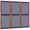 Biombo Divisor De 3 Paneles Azul Oscuro 210x180 Cm