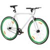 Bicicleta De Piñón Fijo Blanco Y Verde 700c 51 Cm