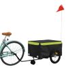 Remolque Para Bicicleta Hierro Negro Y Verde 45 Kg