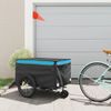 Remolque Para Bicicleta Hierro Negro Y Azul 45 Kg