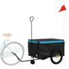 Remolque Para Bicicleta Hierro Negro Y Azul 45 Kg