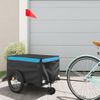 Remolque Para Bicicleta Hierro Negro Y Azul 30 Kg