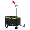 Remolque Para Bicicleta Hierro Negro Y Verde 30 Kg