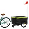 Remolque Para Bicicleta Hierro Negro Y Verde 30 Kg