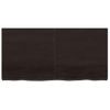 Tablero Mesa Madera Roble Tratada Marrón Oscuro 120x60x(2-4) Cm