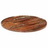 Tablero De Mesa Redondo Madera Maciza Reciclada Ø 70x3,8 Cm