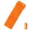 Colchón De Camping Inflable Con Almohada 1 Persona Naranja