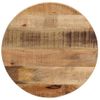 Tablero De Mesa Redondo Madera Maciza Mango Rugosa Ø 40x3,8 Cm