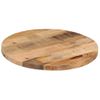 Tablero De Mesa Redondo Madera Maciza Mango Rugosa Ø 40x3,8 Cm